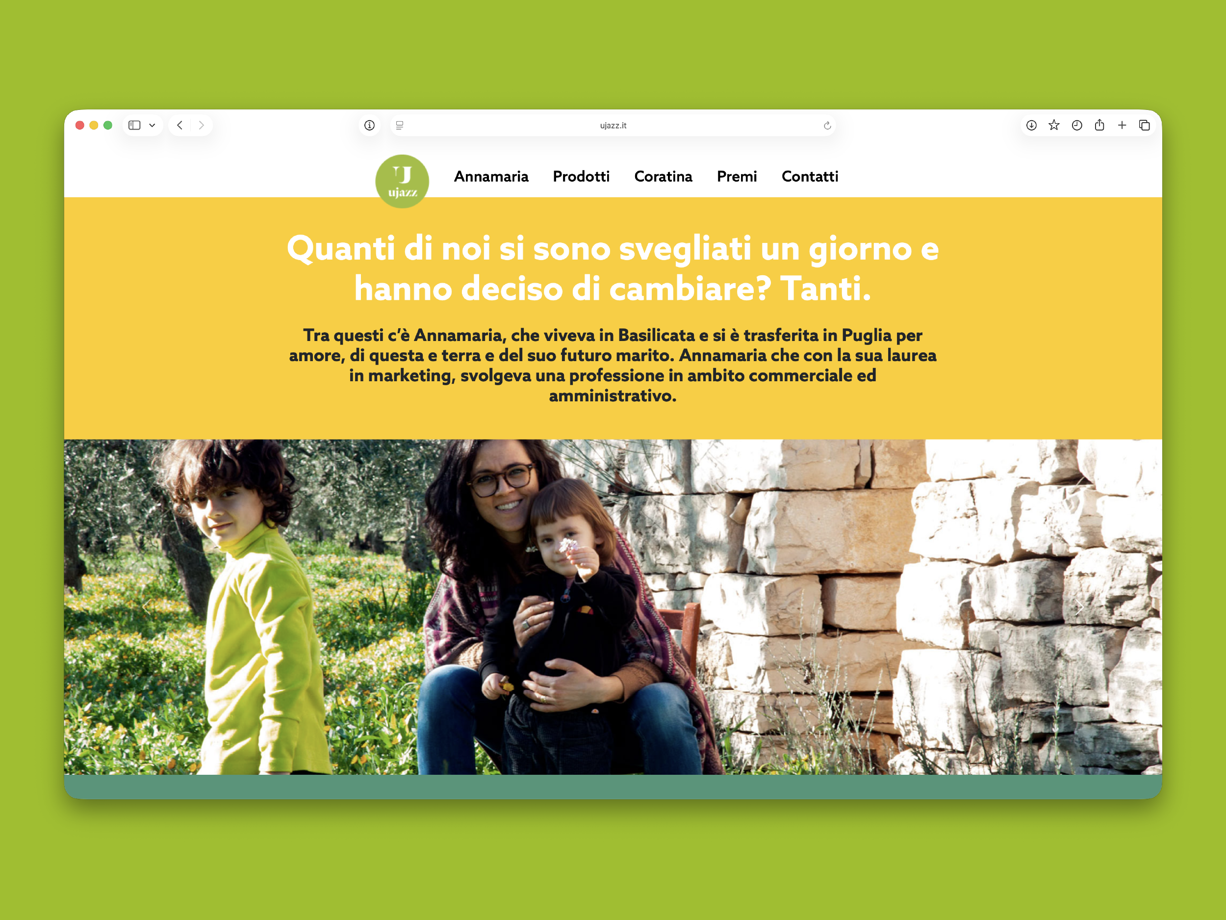 Sito web ujazz, home page