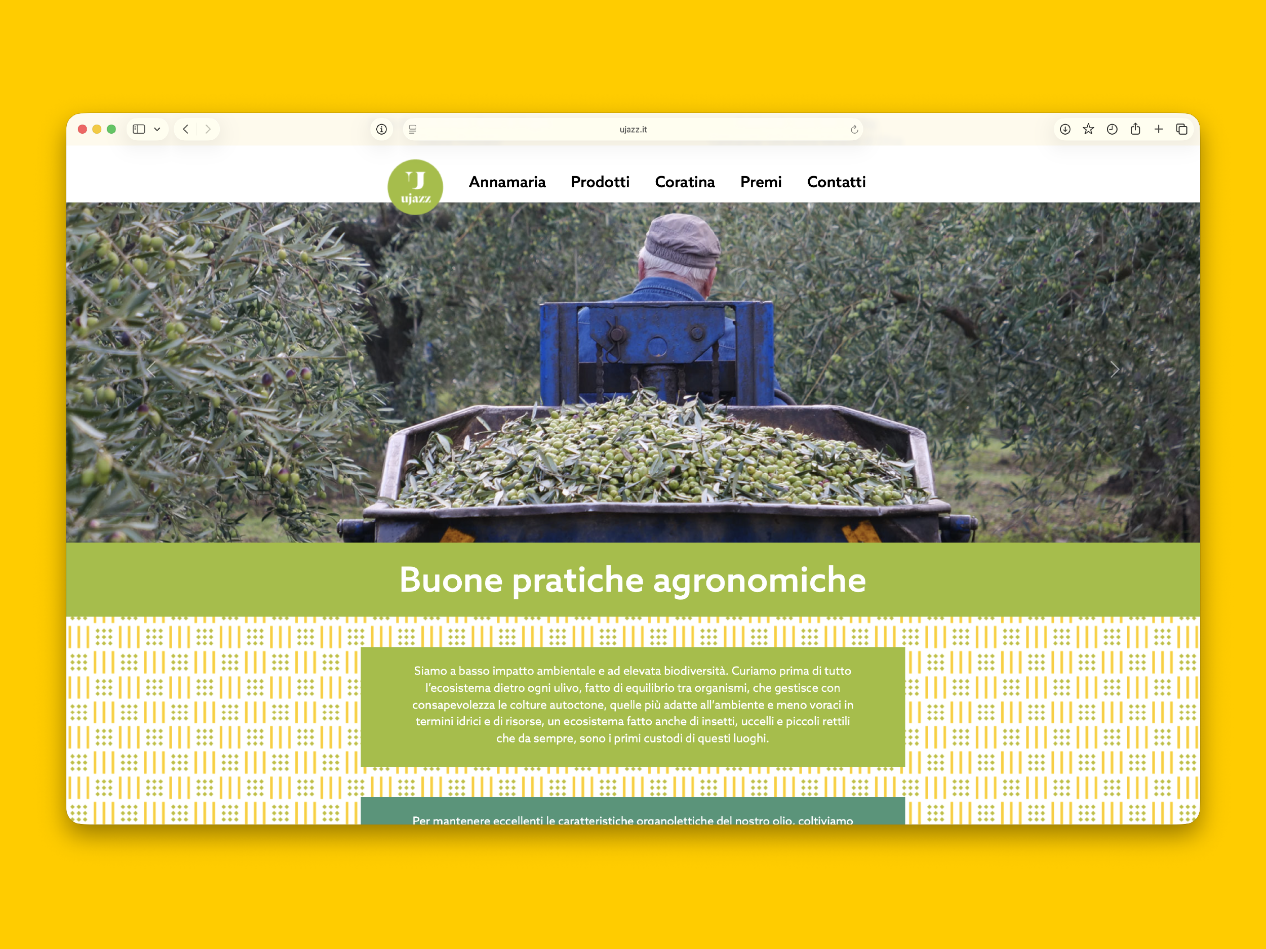 Sito web ujazz, coratina